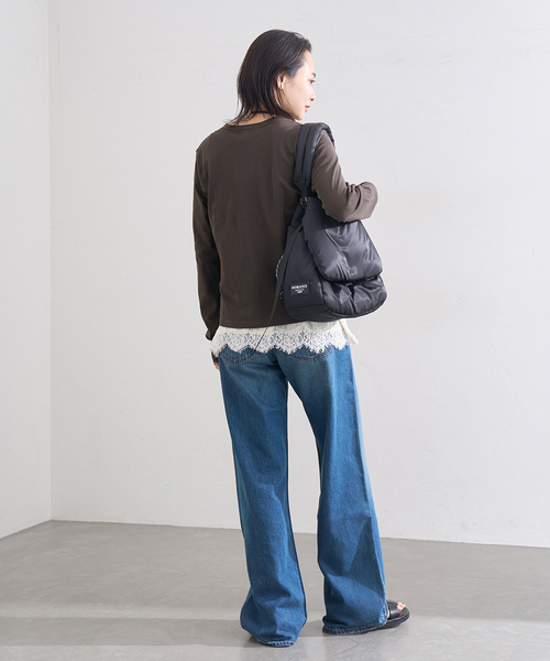 JOURNAL STANDARD（ジャーナルスタンダード）の「シアーコットンクルーネックカーディガン（カーディガン/ボレロ・レディース・ベージュ/ブラック系その他/アイボリー・FREE）」の7枚目の写真