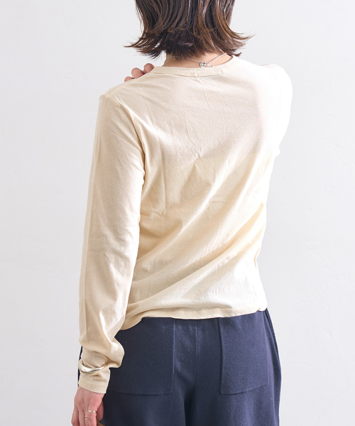 JOURNAL STANDARD（ジャーナルスタンダード）の「シアーコットンクルーネックカーディガン（カーディガン/ボレロ・レディース・ベージュ/ブラック系その他/アイボリー・FREE）」の15枚目の写真