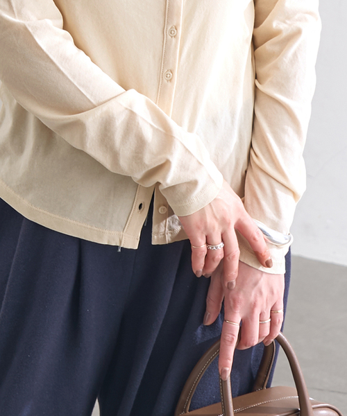 JOURNAL STANDARD（ジャーナルスタンダード）の「シアーコットンクルーネックカーディガン（カーディガン/ボレロ・レディース・ベージュ/ブラック系その他/アイボリー・FREE）」の19枚目の写真