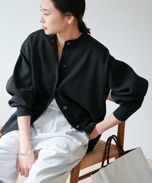 JOURNAL STANDARD(ジャーナルスタンダード)の「《WEB限定追加4》ウォッシャブルバナナスリーブカーディガン(カーディガン/ボレロ・レディース・ブラック・FREE)」の10枚目の写真