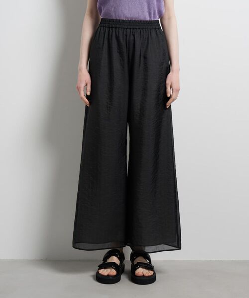 LANVIN en Bleu(ランバンオンブルー)の「ストライプシアーイージーパンツ(その他パンツ・レディース・オフホワイト/ブラック・38/36)」の2枚目の写真
