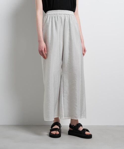 LANVIN en Bleu(ランバンオンブルー)の「ストライプシアーイージーパンツ(その他パンツ・レディース・オフホワイト/ブラック・38/36)」の6枚目の写真