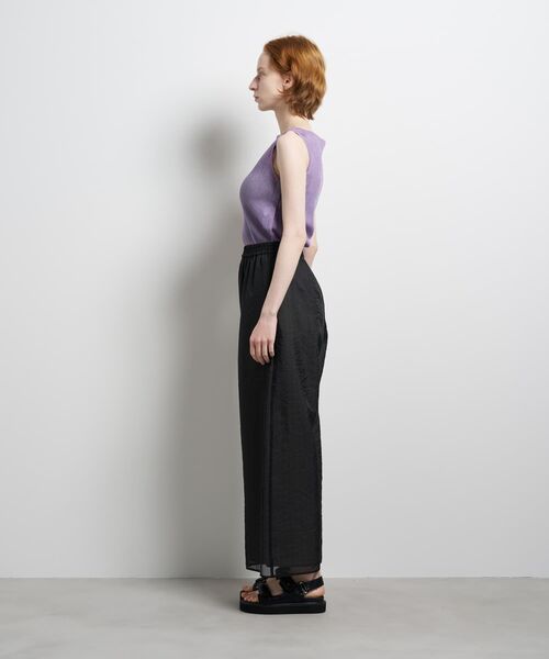 LANVIN en Bleu(ランバンオンブルー)の「ストライプシアーイージーパンツ(その他パンツ・レディース・オフホワイト/ブラック・38/36)」の13枚目の写真