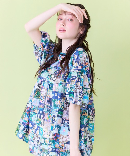 【期間限定】yukiemon オリプリブラウス　パッチワーク 22fabric】アニバーサリーパッチワーク/ブラウス（シャツ/ブラウス