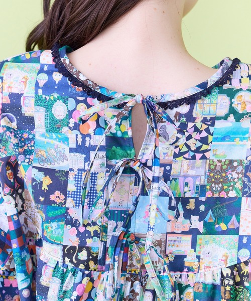 Jolly Poupee(ジョリープッペ)の「【22fabric】アニバーサリーパッチワーク/ブラウス(シャツ/ブラウス・レディース・ネイビー/ベージュ・46/38/42)」の8枚目の写真