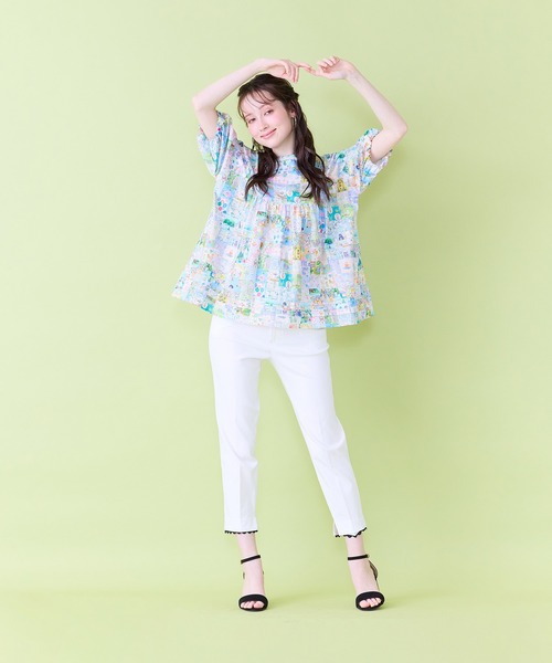 Jolly Poupee(ジョリープッペ)の「【22fabric】アニバーサリーパッチワーク/ブラウス(シャツ/ブラウス・レディース・ネイビー/ベージュ・46/38/42)」の9枚目の写真