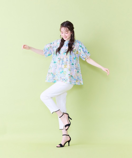 Jolly Poupee(ジョリープッペ)の「【22fabric】アニバーサリーパッチワーク/ブラウス(シャツ/ブラウス・レディース・ネイビー/ベージュ・46/38/42)」の10枚目の写真