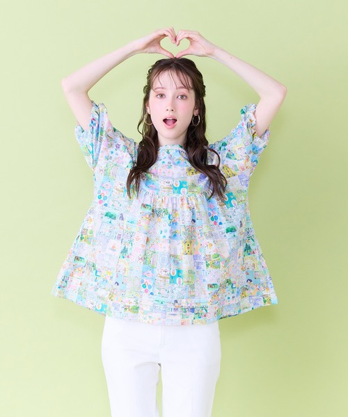 Jolly Poupee(ジョリープッペ)の「【22fabric】アニバーサリーパッチワーク/ブラウス(シャツ/ブラウス・レディース・ネイビー/ベージュ・46/38/42)」の13枚目の写真