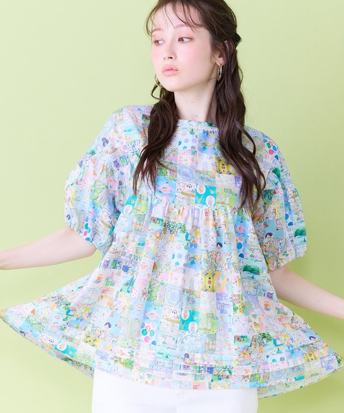 Jolly Poupee(ジョリープッペ)の「【22fabric】アニバーサリーパッチワーク/ブラウス(シャツ/ブラウス・レディース・ネイビー/ベージュ・46/38/42)」の14枚目の写真