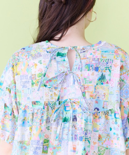 Jolly Poupee(ジョリープッペ)の「【22fabric】アニバーサリーパッチワーク/ブラウス(シャツ/ブラウス・レディース・ネイビー/ベージュ・46/38/42)」の15枚目の写真
