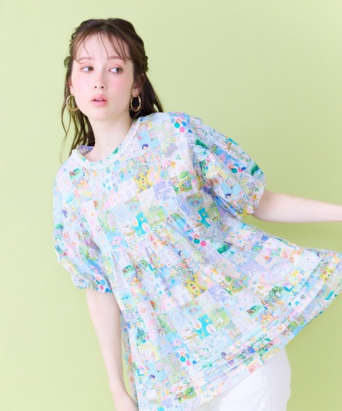 Jolly Poupee(ジョリープッペ)の「【22fabric】アニバーサリーパッチワーク/ブラウス(シャツ/ブラウス・レディース・ネイビー/ベージュ・46/38/42)」の18枚目の写真