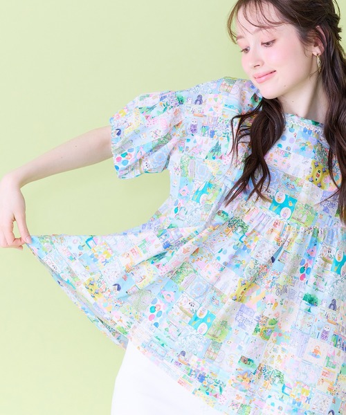 Jolly Poupee(ジョリープッペ)の「【22fabric】アニバーサリーパッチワーク/ブラウス(シャツ/ブラウス・レディース・ネイビー/ベージュ・46/38/42)」の21枚目の写真