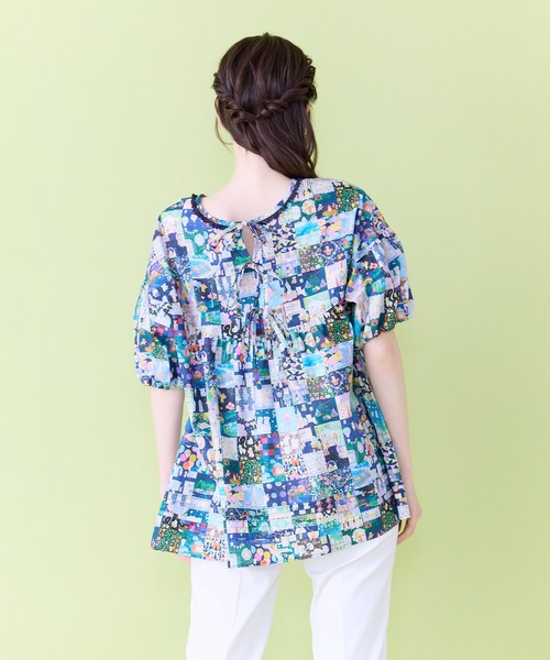 Jolly Poupee(ジョリープッペ)の「【22fabric】アニバーサリーパッチワーク/ブラウス(シャツ/ブラウス・レディース・ネイビー/ベージュ・46/38/42)」の3枚目の写真