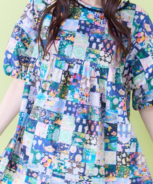 Jolly Poupee(ジョリープッペ)の「【22fabric】アニバーサリーパッチワーク/ブラウス(シャツ/ブラウス・レディース・ネイビー/ベージュ・46/38/42)」の6枚目の写真