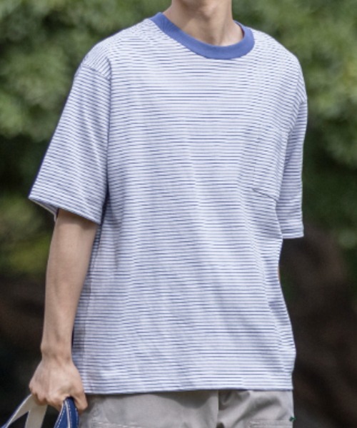 L.L.Bean（エルエルビーン）の「【JAPAN EDITION】ユニオン・ショートスリーブ・ストライプ・ティ（Tシャツ/カットソー・メンズ・グレー系その他/ブルー系その他2/ホワイト系その他/ブルー系その他・X-LARGE/LARGE/MEDIUM/SMALL）」の3枚目の写真