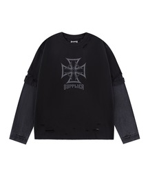 SUPPLIER | ロンT|Dusty Iron Cross Layered Long Sleeve Tee|SUPPLIER(Tシャツ/カットソー)