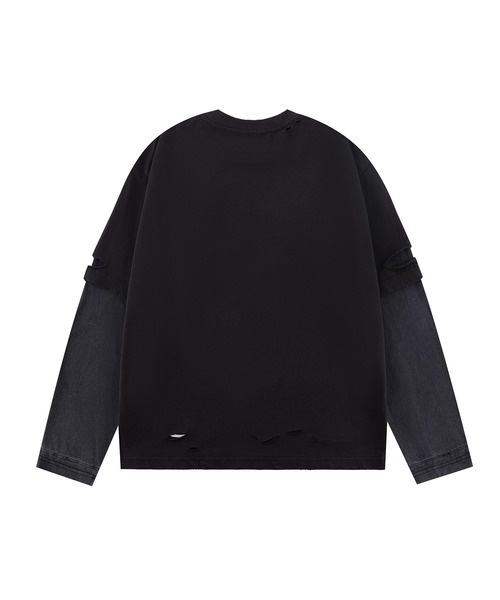 SUPPLIER(サプライヤー)の「ロンT|Dusty Iron Cross Layered Long Sleeve Tee|SUPPLIER(Tシャツ/カットソー・メンズ・ブラック/ベージュ・SMALL/MEDIUM/LARGE/X-LARGE)」の10枚目の写真