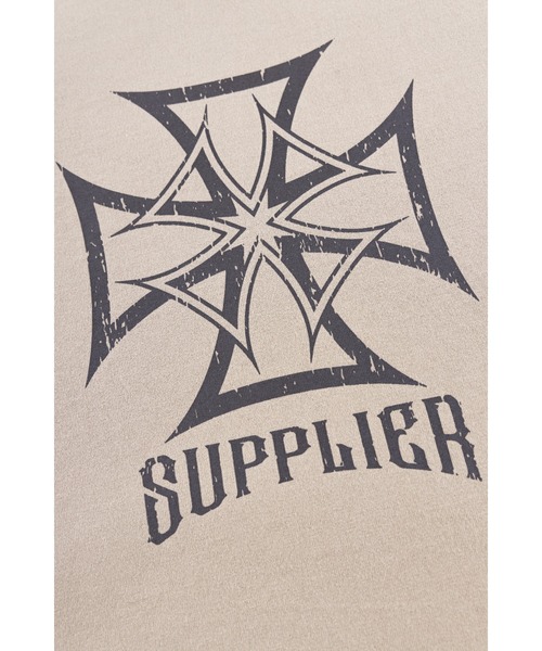 SUPPLIER(サプライヤー)の「ロンT|Dusty Iron Cross Layered Long Sleeve Tee|SUPPLIER(Tシャツ/カットソー・メンズ・ブラック/ベージュ・SMALL/MEDIUM/LARGE/X-LARGE)」の4枚目の写真