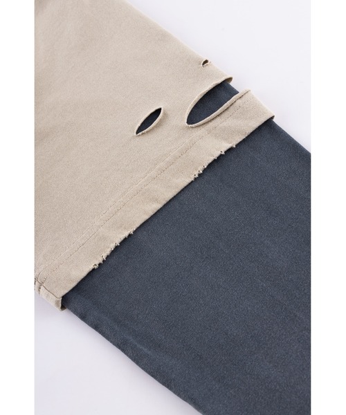 SUPPLIER(サプライヤー)の「ロンT|Dusty Iron Cross Layered Long Sleeve Tee|SUPPLIER(Tシャツ/カットソー・メンズ・ブラック/ベージュ・SMALL/MEDIUM/LARGE/X-LARGE)」の7枚目の写真