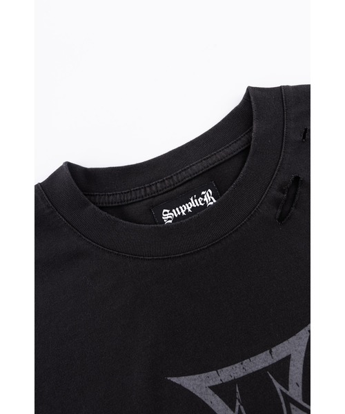 SUPPLIER(サプライヤー)の「ロンT|Dusty Iron Cross Layered Long Sleeve Tee|SUPPLIER(Tシャツ/カットソー・メンズ・ブラック/ベージュ・SMALL/MEDIUM/LARGE/X-LARGE)」の12枚目の写真