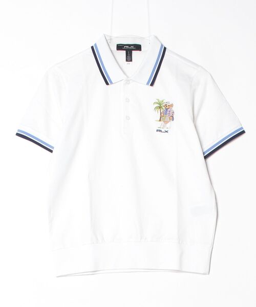 RLX GOLF(アールエルエックスゴルフ)の「Polo ベア ジャージー ポロシャツ(ポロシャツ・レディース・ホワイト・S/M/XS/L)」の6枚目の写真