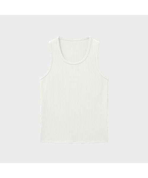 NOIRER（ノイア）の「マルチリブスリーブレスTシャツ（ホワイト）（Tシャツ/カットソー・メンズ・その他・FREE/50）」の2枚目の写真