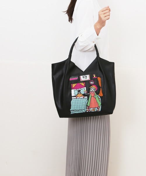 BACKYARD FAMILY(バックヤードファミリー)の「Lyre リタちゃん 合皮トートバッグ(トートバッグ・レディース・ピンク/ブラック/ブロンズ・FREE)」の6枚目の写真