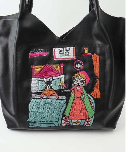 BACKYARD FAMILY(バックヤードファミリー)の「Lyre リタちゃん 合皮トートバッグ(トートバッグ・レディース・ピンク/ブラック/ブロンズ・FREE)」の8枚目の写真