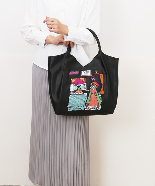 BACKYARD FAMILY(バックヤードファミリー)の「Lyre リタちゃん 合皮トートバッグ(トートバッグ・レディース・ピンク/ブラック/ブロンズ・FREE)」の14枚目の写真
