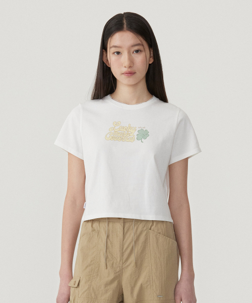 COVERNAT WOMAN(カバーナットウーマン)の「ウーマンラッキーマークTシャツホワイト(Tシャツ/カットソー・レディース・その他・WS/WM)」の1枚目の写真