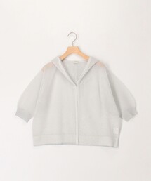 MICO COULIER | フードメッシュ半袖はおり(カーディガン/ボレロ)