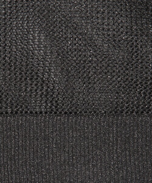 MICO COULIER（ミコクリエ）の「フードメッシュ半袖はおり（カーディガン/ボレロ・レディース・ベージュ/チャコールグレー/オフホワイト・38）」の6枚目の写真