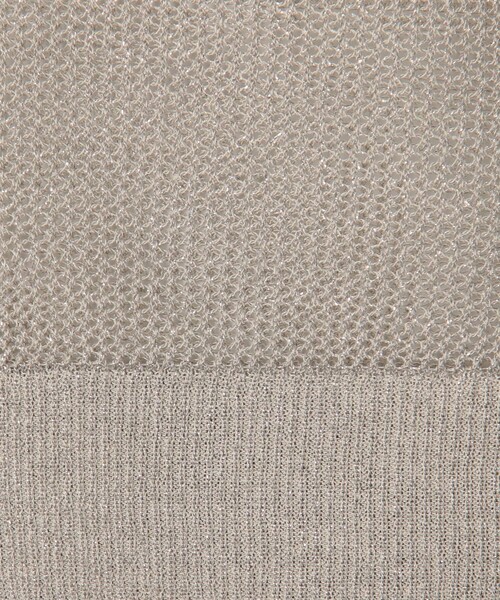 MICO COULIER（ミコクリエ）の「フードメッシュ半袖はおり（カーディガン/ボレロ・レディース・ベージュ/チャコールグレー/オフホワイト・38）」の11枚目の写真