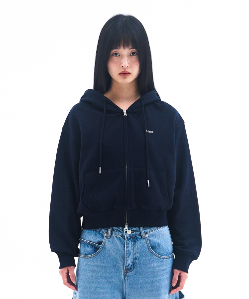AMESWORLDWIDE（アメスワールドワイド）の「BASIC SMALL LOGO HOODIE ZIP UP NAVY（パーカー・レディース・その他・MEDIUM/LARGE/SMALL）」の2枚目の写真