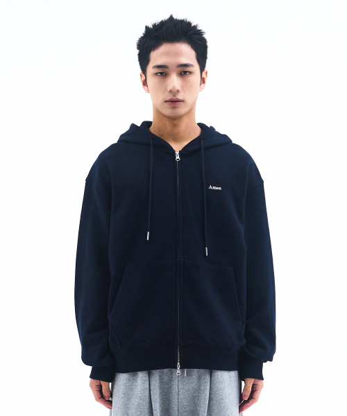 AMESWORLDWIDE（アメスワールドワイド）の「BASIC SMALL LOGO HOODIE ZIP UP NAVY（パーカー・レディース・その他・MEDIUM/LARGE/SMALL）」の3枚目の写真
