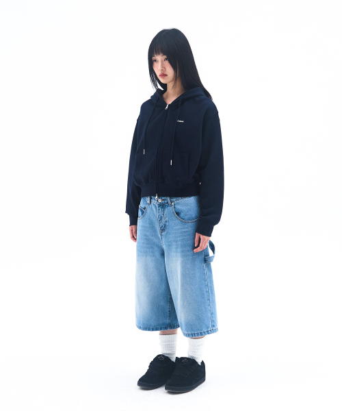 AMESWORLDWIDE（アメスワールドワイド）の「BASIC SMALL LOGO HOODIE ZIP UP NAVY（パーカー・レディース・その他・MEDIUM/LARGE/SMALL）」の4枚目の写真