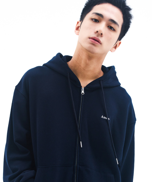AMESWORLDWIDE（アメスワールドワイド）の「BASIC SMALL LOGO HOODIE ZIP UP NAVY（パーカー・レディース・その他・MEDIUM/LARGE/SMALL）」の9枚目の写真