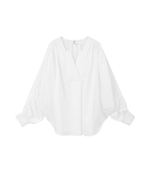 1er Arrondissement(プルミエアロンディスモン)の「ギャザーブラウス(シャツ/ブラウス・レディース・オフホワイト/ストライプ・38/36)」の7枚目の写真
