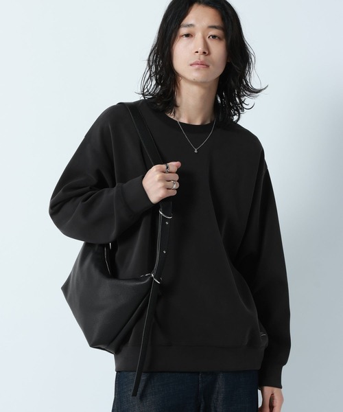 RAGEBLUE（レイジブルー）の「Synthetic Leather Half Moon Hand Bag/シンセティックレザー/ハーフムーンショルダー/ハンドバッグ（ショルダーバッグ・メンズ・ブラック/ブラウン・FREE）」の5枚目の写真