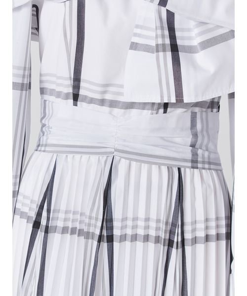 SNIDEL（スナイデル）の「ビッグリボンシャツワンピース（ワンピース・レディース・ブルー/ホワイト/チェック・0/1）」の13枚目の写真