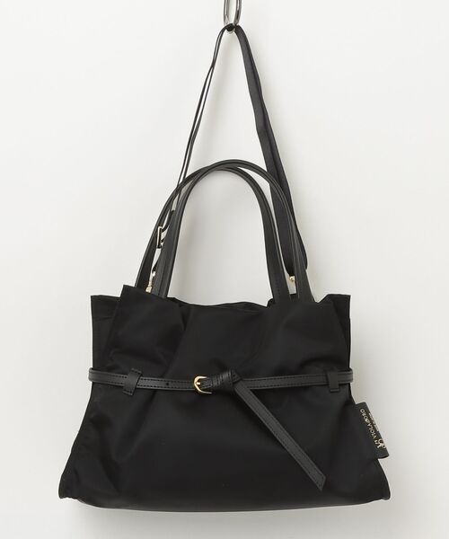 VIOLAd'ORO（ヴィオラドーロ）の「VIOLAd’ORO (ヴィオラドーロ) ナイロンギャザーBAG/BIANCA/V-2293（トートバッグ・レディース・チャコールグレー/ベージュ/ブラック・F）」の2枚目の写真