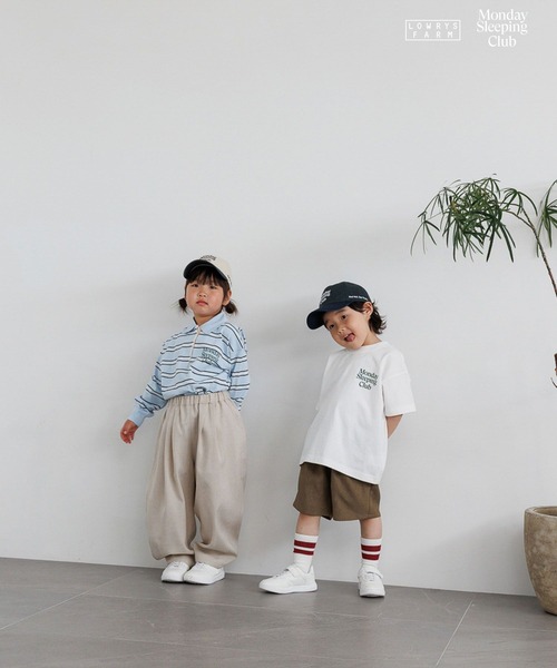 LOWRYS FARM（ローリーズファーム）の「【KIDS】Monday Sleeping Club ロゴシシュウＣＡＰ 661486（キャップ・キッズ・ネイビー/グリーン/オフホワイト・FREE）」の6枚目の写真