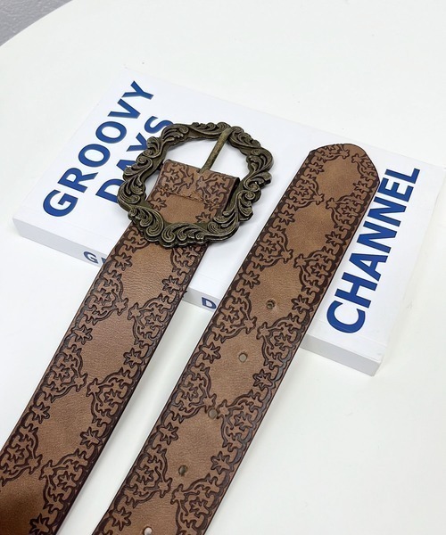 VIBGYOR（ヴィブジョー）の「【TUNE】アンティーク調ウエスタンベルト（ベルト・レディース・ブラウン・FREE）」の3枚目の写真