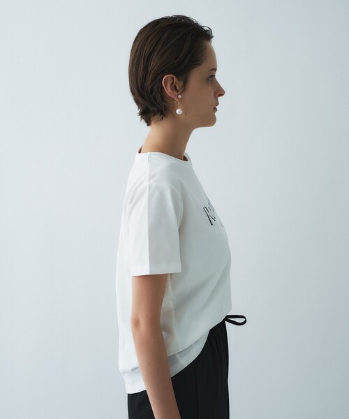 cloenc(クロエンス)の「グラフィックTシャツ|リサイクルポリエステル(Tシャツ/カットソー・レディース・ホワイト系3/カーキ系2/ホワイト系5/ホワイト系4/カーキ系3/ピンク系1/ピンク系2/ピンク系3/カーキ系4・02)」の13枚目の写真