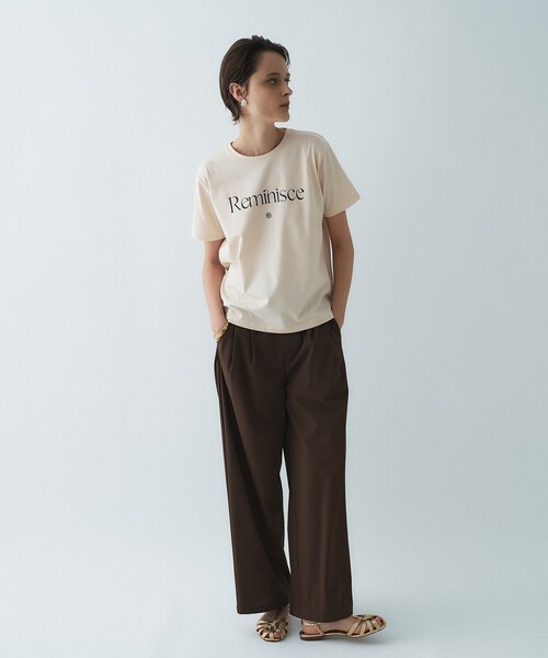 cloenc(クロエンス)の「グラフィックTシャツ|リサイクルポリエステル(Tシャツ/カットソー・レディース・ホワイト系3/カーキ系2/ホワイト系5/ホワイト系4/カーキ系3/ピンク系1/ピンク系2/ピンク系3/カーキ系4・02)」の16枚目の写真