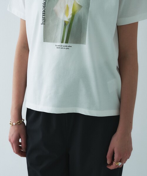 cloenc(クロエンス)の「グラフィックTシャツ|リサイクルポリエステル(Tシャツ/カットソー・レディース・ホワイト系3/カーキ系2/ホワイト系5/ホワイト系4/カーキ系3/ピンク系1/ピンク系2/ピンク系3/カーキ系4・02)」の16枚目の写真