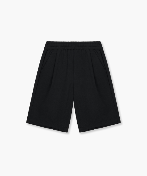 MUSINSA STANDARD KIDS（ムシンサスタンダードキッズ）の「リネンライクワンタックワイドバンディングショーツ[ブラック]（その他パンツ・レディース・その他・110/120/130/140/150/160）」の3枚目の写真