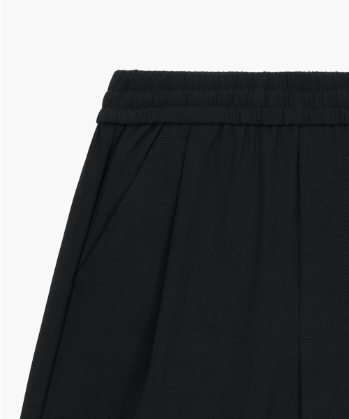 MUSINSA STANDARD KIDS（ムシンサスタンダードキッズ）の「リネンライクワンタックワイドバンディングショーツ[ブラック]（その他パンツ・レディース・その他・110/120/130/140/150/160）」の6枚目の写真