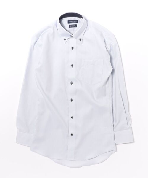 TOKYO SHIRTS(トウキョウシャツ)の「【超形態安定】 形態安定ノンアイロン ボタンダウン 長袖ビジネスワイシャツ(ビジネスシャツ・メンズ・グレー・首回り39cm-裄丈80cm/首回り39cm-裄丈84cm/首回り43cm-裄丈82cm/首回り43cm-裄丈86cm/首回り42cm-裄丈86cm/首回り37cm-裄丈80cm/首回り37cm-裄丈84cm/首回り41cm-裄丈82cm/首回り42cm-裄丈82cm/首回り41cm-裄丈86cm)」の6枚目の写真