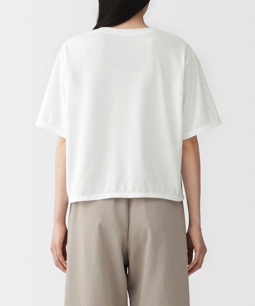 無印良品(ムジルシリョウヒン)の「婦人 UVカット吸汗速乾クルーネック半袖Tシャツ(Tシャツ/カットソー・レディース・ラベンダー/ライトイエロー/オフホワイト/ブラック・S/M/L/XL)」の7枚目の写真